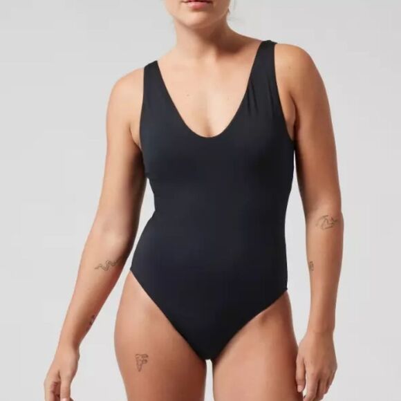 Athleta Black Seychelles One Piece Swimsuit - New - Picture 2 of 7